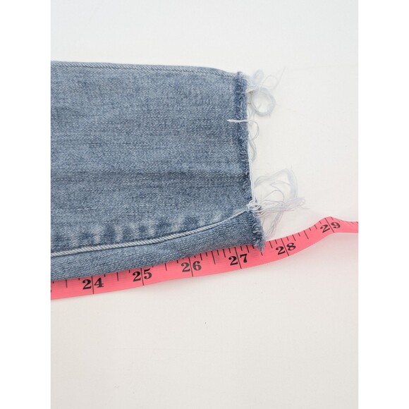 Express Light Wash Skinny Mid Rise Distressed Jeans 24/27.5 Size 0 - Picture 8 of 11